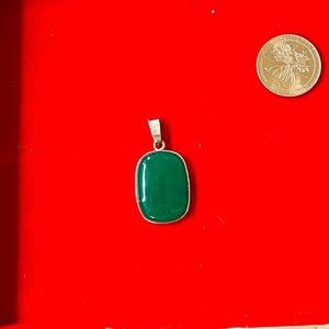 Jade Gemstone 925 Sterling Silver Cross ✝️ Pendant |